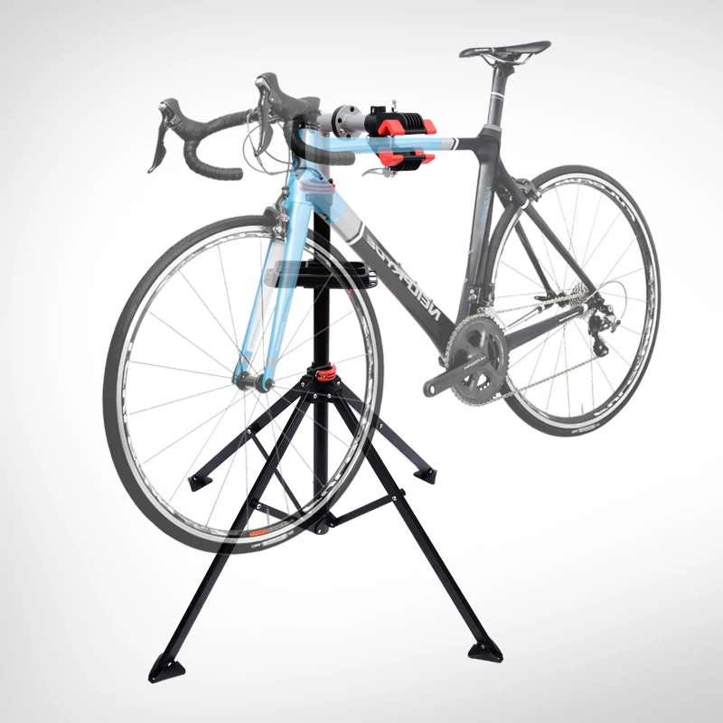 HOMCOM Folding Bike Repair Stand Bicycle Bike Stand For Maintenance Display Cycle Rack with Tool Tray, Height Adjustable