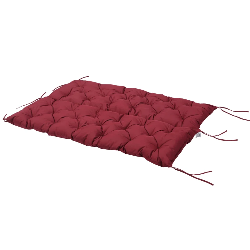 Outsunny Coussin Matelas Assise Dossier pour Banc de Jardin balancelle canapé 3 Places Grand Confort 150 x 98 x 8 cm Rouge