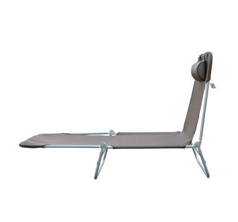 Outsunny Sonnenliege klappbar Gartenliege mit Kopfkissen Liegestuhl verstellbar mit 5-Fach Campingliege bis 120kg belastbar für Garten, Balkon und Pool geeignet, 4 Farben(Braun)