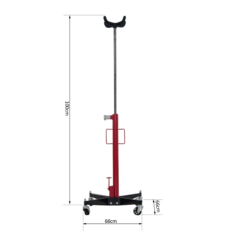 Homcom Vérin de Fosse Hydraulique en Métal Rouge 112 x 23 x 28 cm