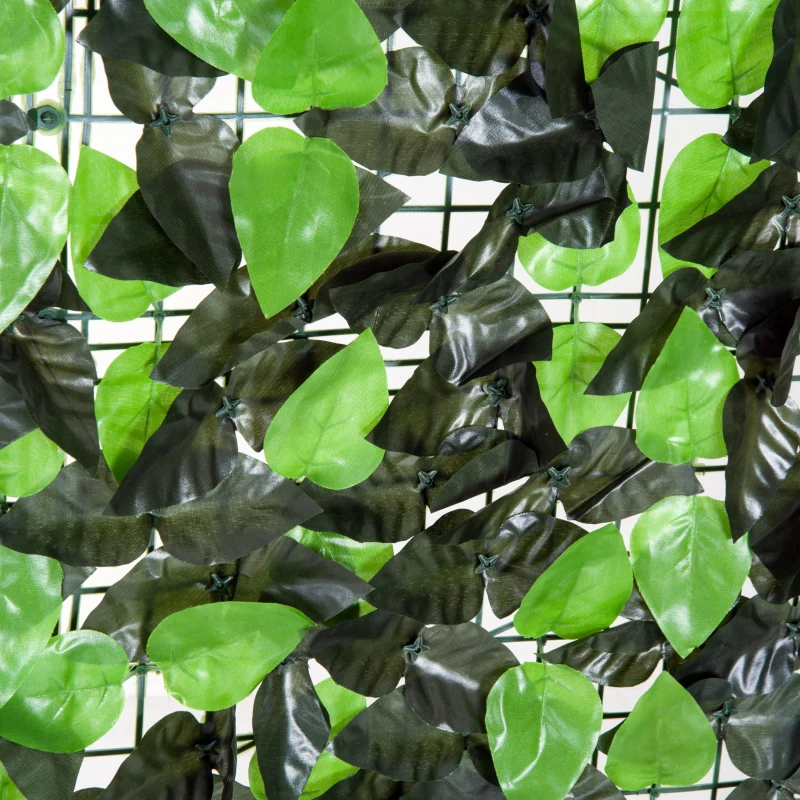 Outsunny Seto Artificial en Rollo 3x1 m Pantalla de Cerca de Privacidad para Balcón Valla Jardín Exterior Planta Decorativa de Pared PE Verde(m-8)
