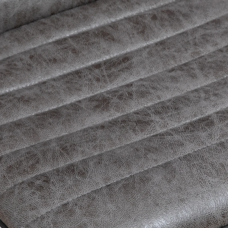 HOMCOM Armless Task Desk Chair, Swivel Office Chair with Microfibre Cloth, Adjustable Seat Height, Chrome Base, Wheels for Home, Grey