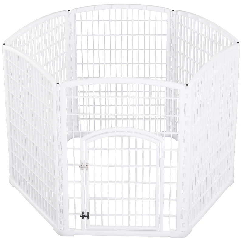 PawHut Recinto per Animali Domestici Animali Domestici PP Ф135 x 95A cm Bianco