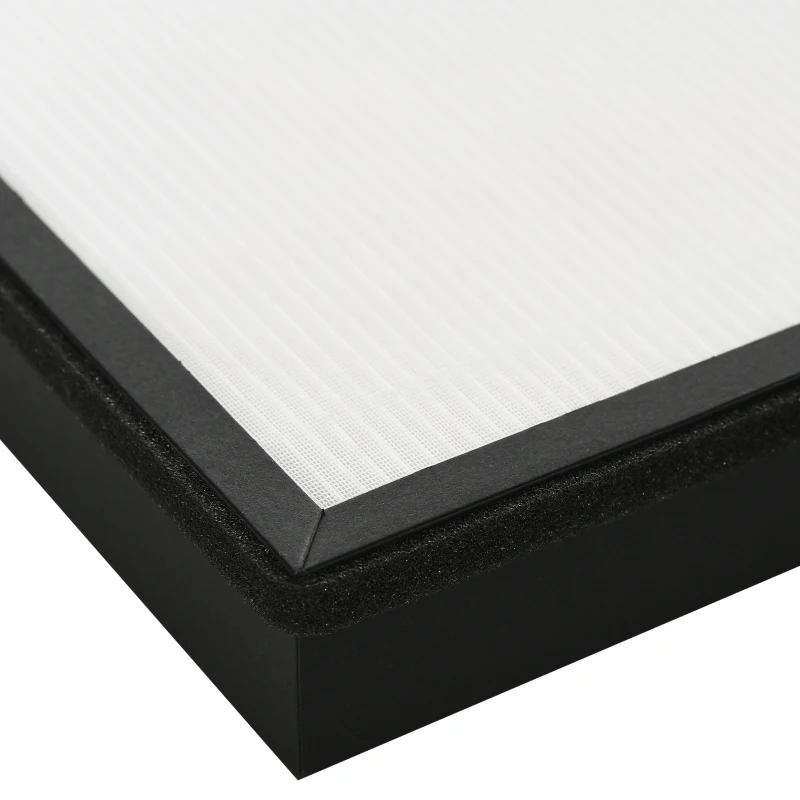 HOMCOM Ersatzfilter für Luftreiniger H13 HEPA-Filter Aktivkohlefilter Weiß+Schwarz 39 x 27 x 4,5 cm