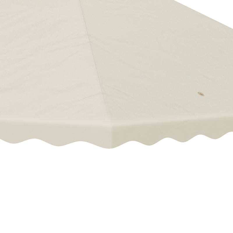 Outsunny Toile de rechange pour pavillon tonnelle tissu polyester haute densité 180 g/m² anti-UV 3 x 3 m beige