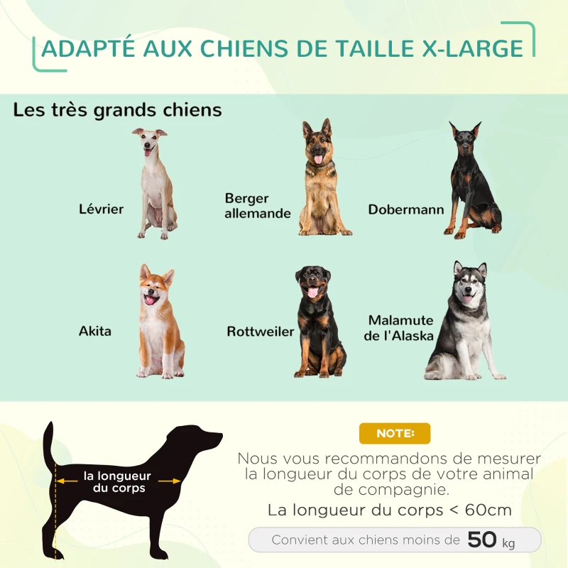 PawHut Lit chien sureleve avec parasol, lit de camp chien chat sur pieds tissu Oxford respirant, anti-UV cadre en métal sac de transport inclus couchage extérieur pour chat 122 x 92 x 108 cm gris noir