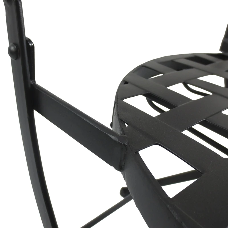 Outsunny 3 PCs Garden Mosaic Bistro Set Outdoor Patio 2 Folding Chairs & 1 Round Table  Outdoor Furniture Vintage