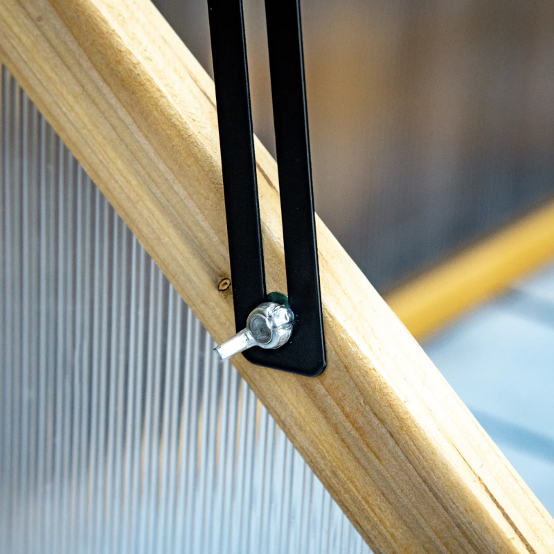 Outsunny Mini Serre de Jardin Serre à tomates dim. 90L x 52l x 49,5H cm Toit ouvrable Panneaux de Polycarbonate Bois Sapin pré-huilé