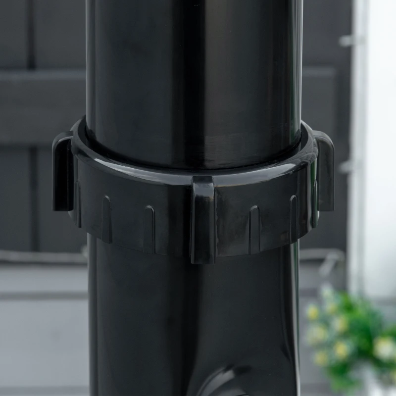 Outsunny Doccia Solare Riscaldata 60° per Esterno con Serbatoio da 20 Litri e Miscelatore, Nero