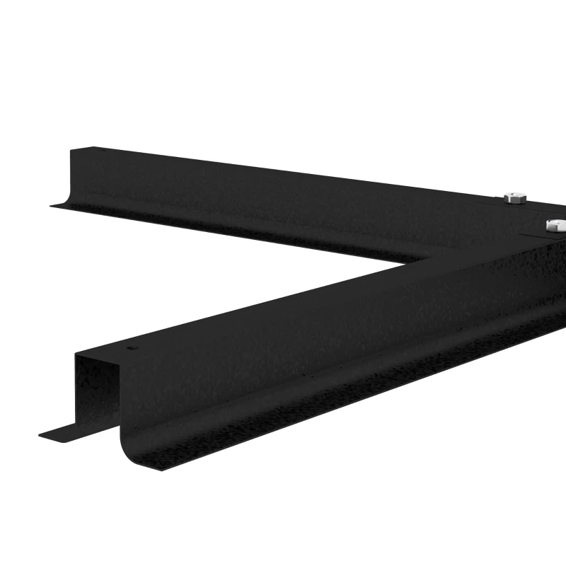 Outsunny Base per Ombrellone a Croce in Acciaio con Vite Laterale, 100x100x75 cm, Nero