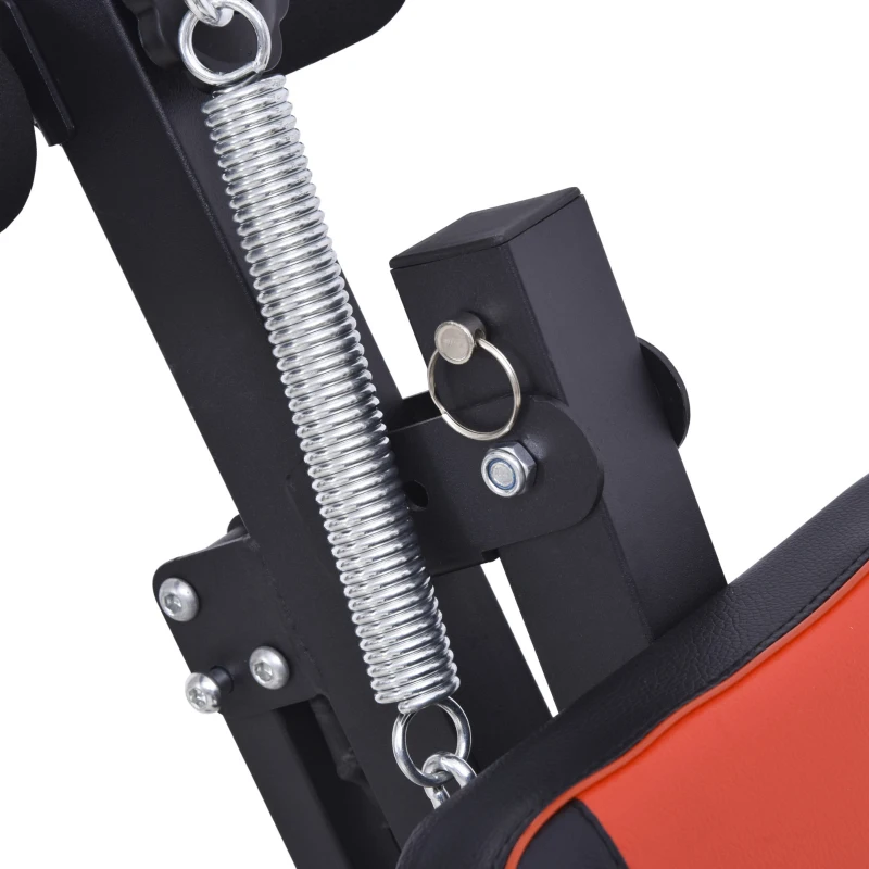 HOMCOM Sit Up Bank klappbar multifunktion Hantelbank mit Widerstand, Trainingsbank für Ganzkörpertraining Flachbank Schrägbank Bauchtrainer für Zuhause Fitnessstudio Fitnessbank bis zu 120 kg