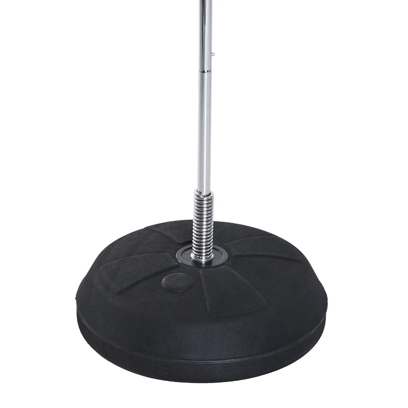 HOMCOM Sac de Frappe sur Pied Punching ball sur pied réglable en hauteur 126-144 cm avec gants, pompe et base de lestage pour enfants et débutants noir