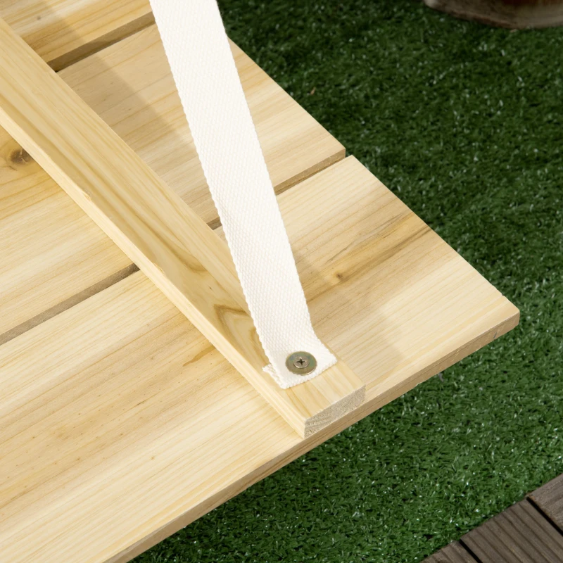 Outsunny Hochbeet mit Klapptisch und Stauraum, lackiertes Massivholz, Innenverkleidung aus Vlies, 105cm x 39,5cm x 105cm