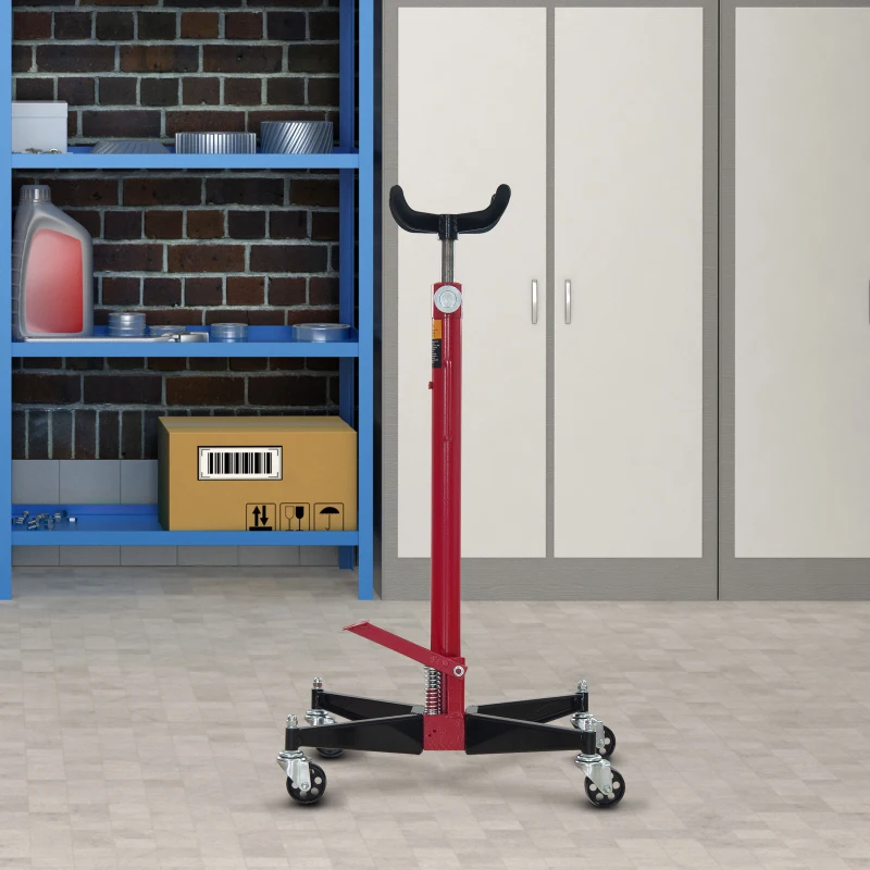 Homcom Vérin de Fosse Hydraulique en Métal Rouge 112 x 23 x 28 cm