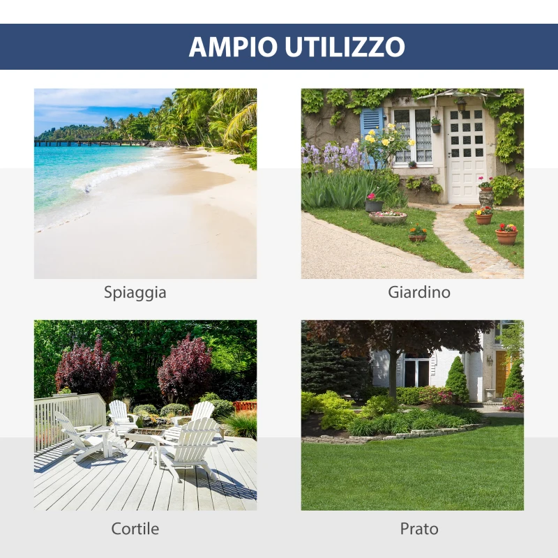 Outsunny Tenda da Spiaggia Pop Up per 2 Persone con Finestre, in Fibra di Vetro e Poliestere, 220x173x120 cm, Blu Giallo
