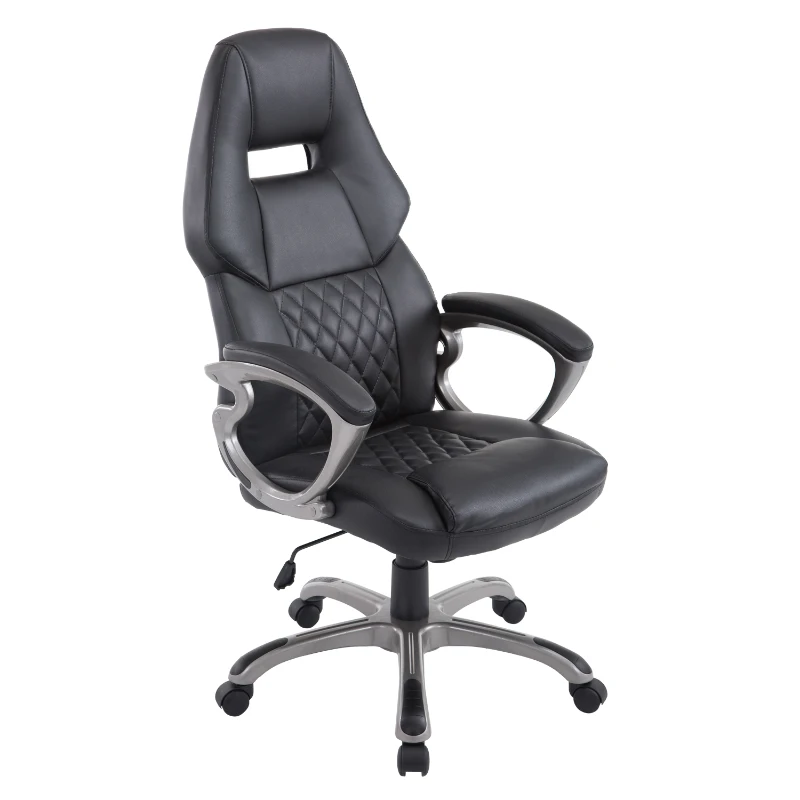 HOMCOM Racing Gaming Sports Chair Swivel Desk Chair Executive Leather Office Chair Computer PC chairs Height Adjustable Armchair