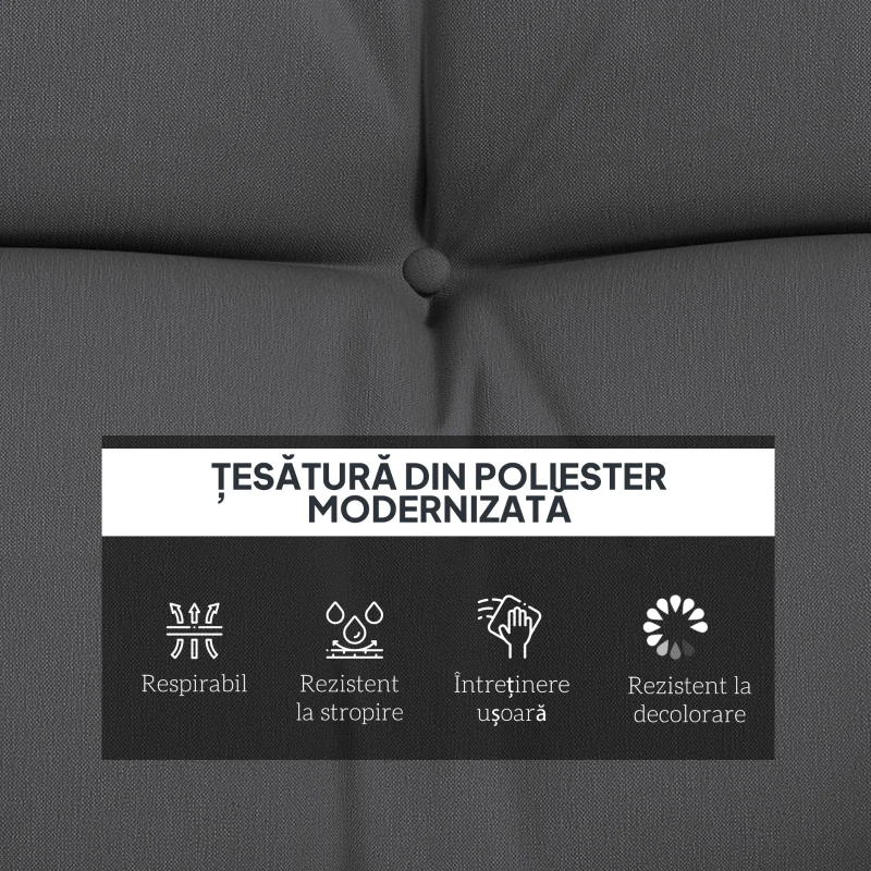 Outsunny Set de 4 Perne pentru Sezut si Spatar pentru Exterior