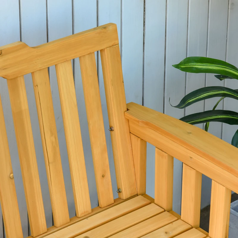Outsunny Banc à Bascule de Jardin 2 Places Style Rural Chic Bois Massif Sapin pré-huilé