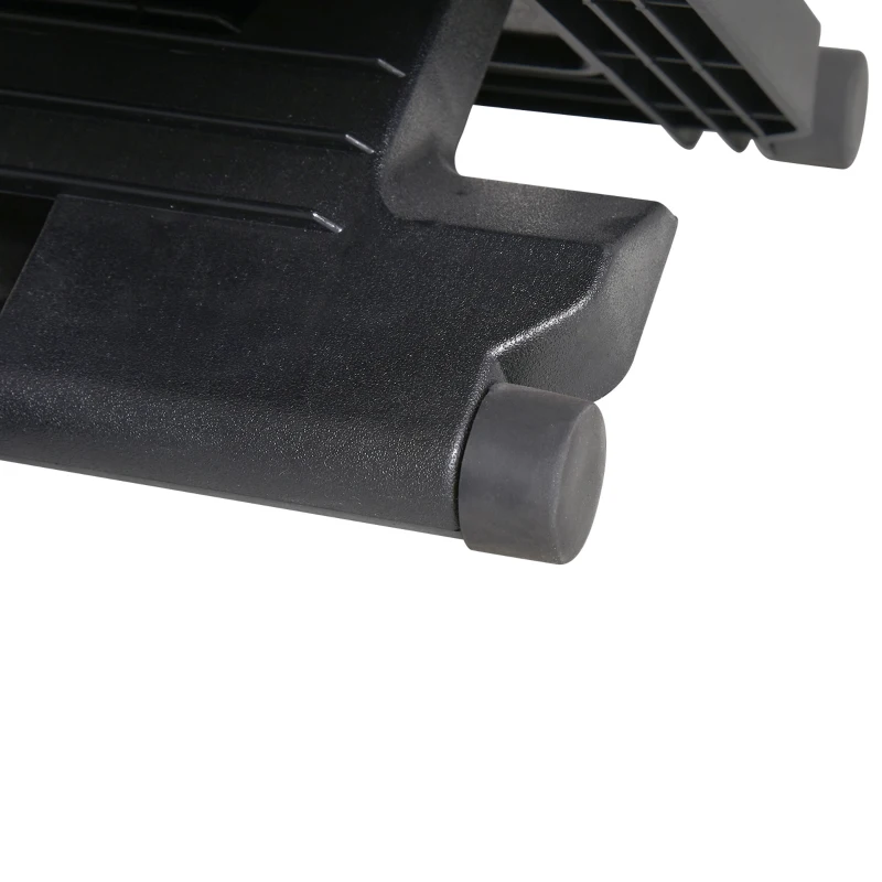 HOMCOM 0-30° Three-Height Under-Desk Support Footrest - Black