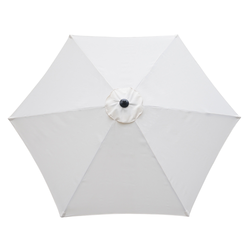 Outsunny 2.8m Garden Parasol Umbrella, Round Outdoor Market Table Umbrella Sun Shade Canopy, Off-White