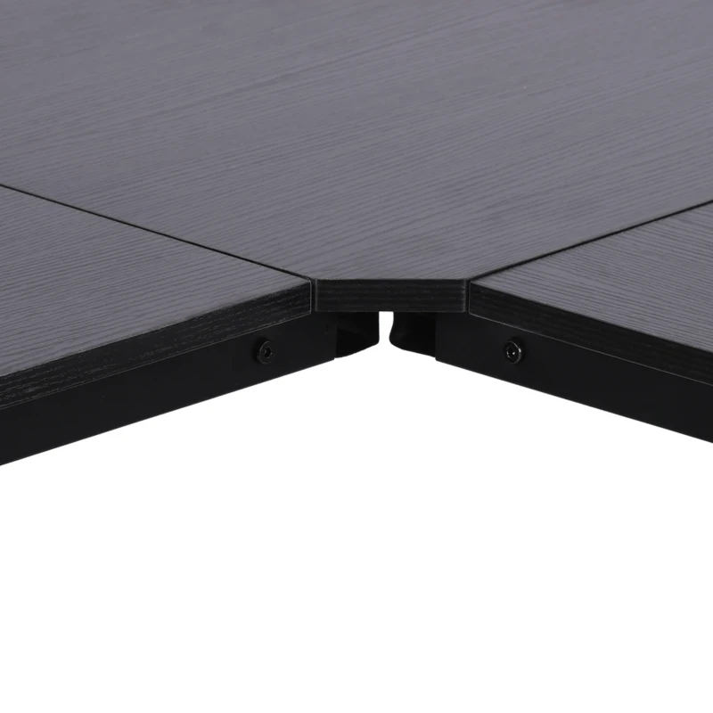 HOMCOM Computertisch Schreibtisch L-Form Eckschreibtisch Winkelschreibtisch MDF Schwarz 150 x 150 x 76 cm