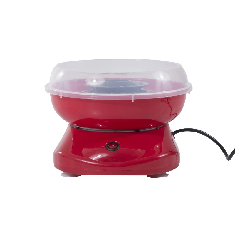 HOMCOM Macchina per Zucchero Filato in PP, Acciaio Inox e Alluminio 450W 27 x 26 x 18cm Rosso