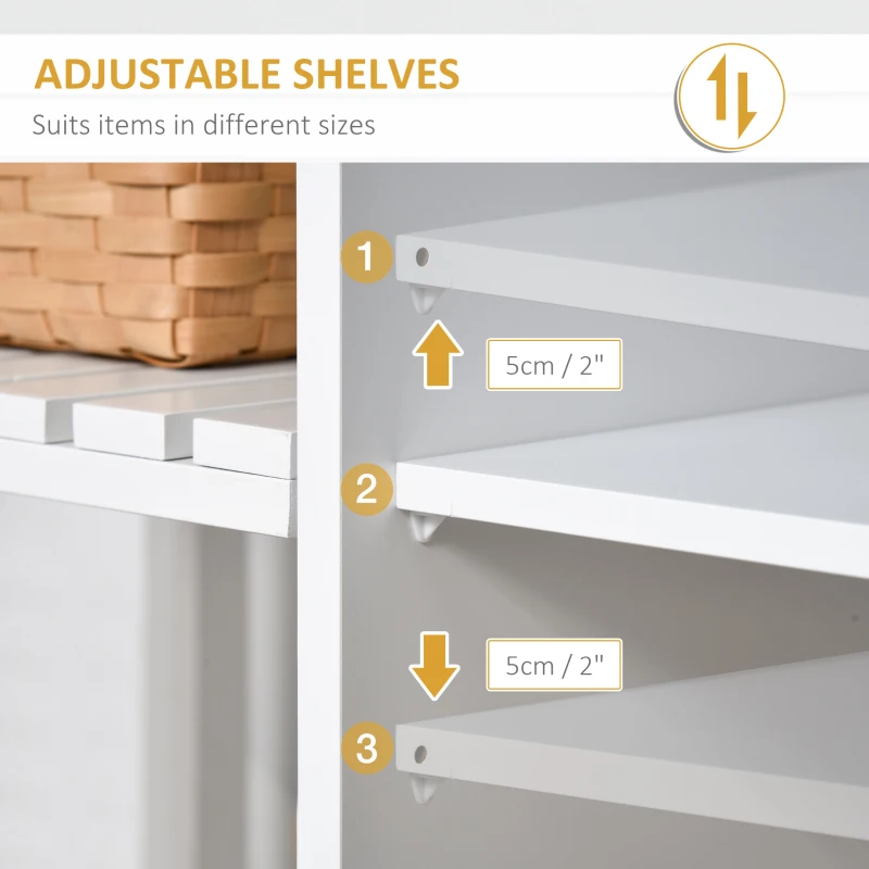 HOMCOM Kitchen Island on Wheels, Kitchen Trolley Storage Cart with 2 Drawers, Cabinet, Towel Rack, Rubber Wood Top