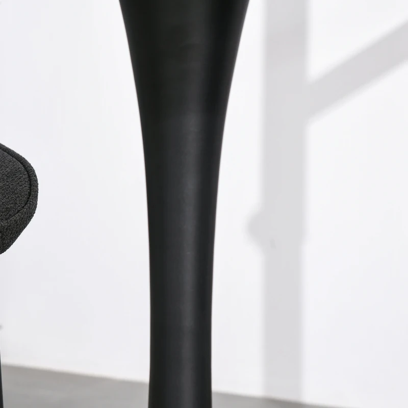 HOMCOM Modern Round Dining Table Leisure Coffee Bistro Table with Metal Base for Kitchen & Dining Room Brown