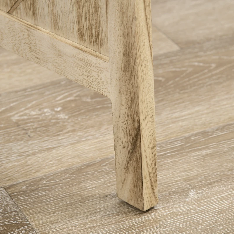 HOMCOM Paravent en bois de paulownia 3 panneaux 120 x 170 cm séparateur de pièce cloison de séparation pliable - naturel