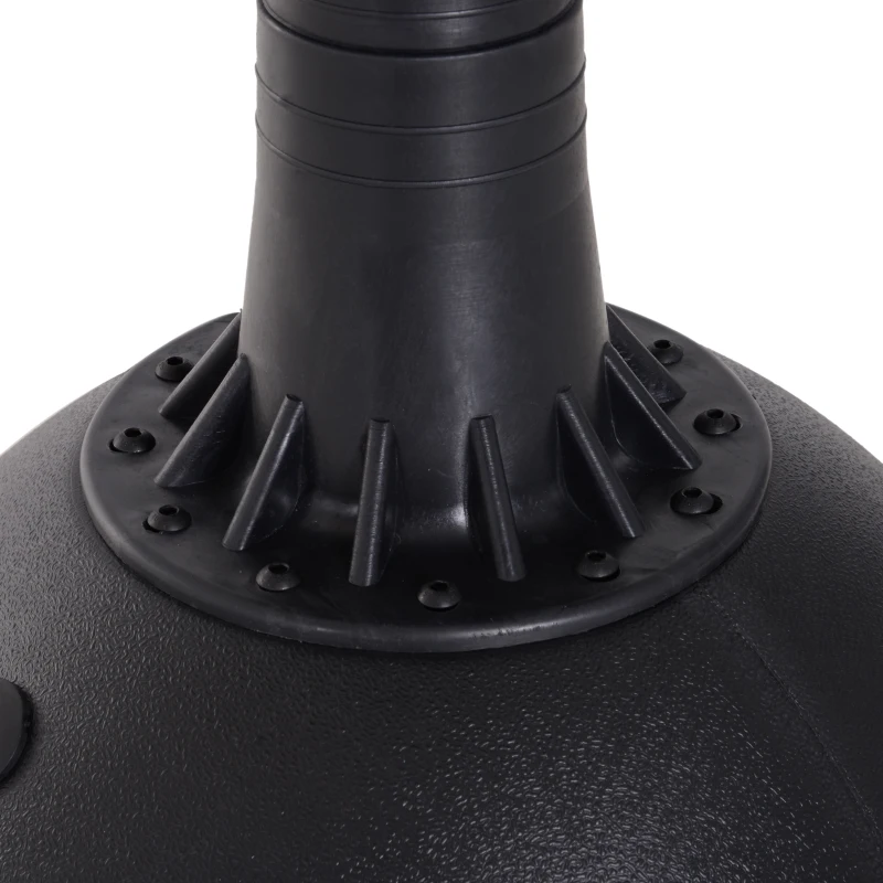 HOMCOM Saco de Boxeo de Pie 165 cm con Base Rellenable de Agua 22,5 kg o Arena 27,5 kg y Ventosas de Goma para Adultos y Niños 50x50x165 cm Negro