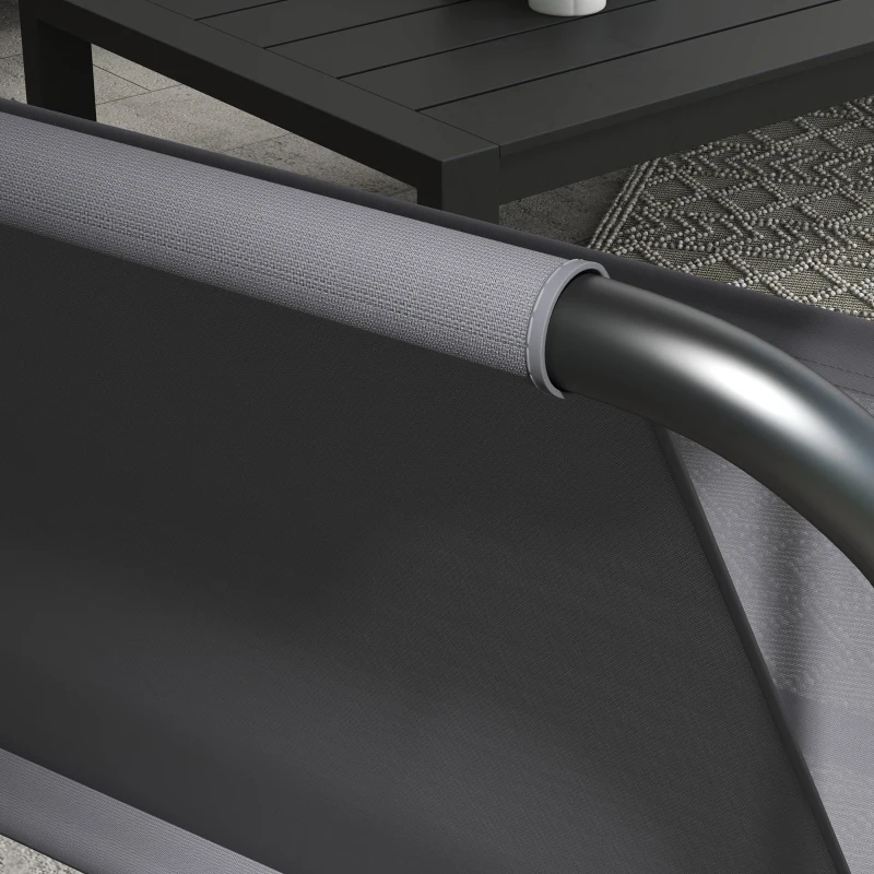 Outsunny Coprisedile per Dondolo da Giardino in Tessuto a Rete, 115x45x45cm, Grigio