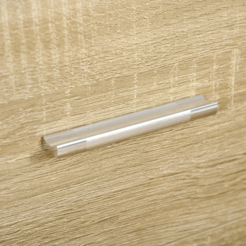 HOMCOM Cómoda con 4 Cajones Cajonera Auxiliar Moderna para Dormitorio Pasillo Sala de Estar 76x35x72 cm Roble y Blanco