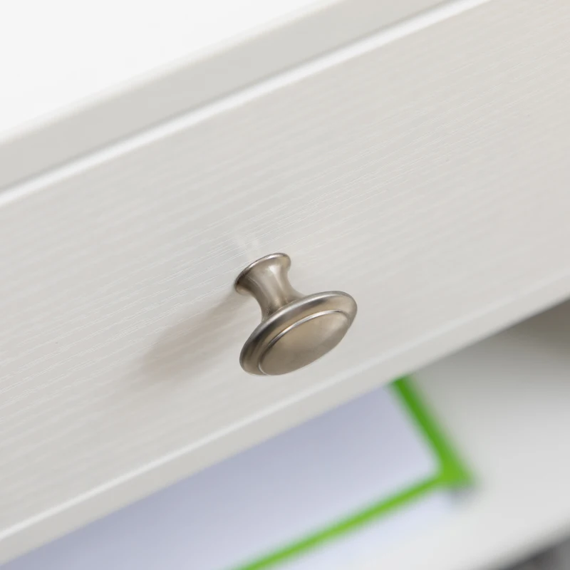 Vinsetto Mobile Printer Stand Rolling Cart Desk Side with CPU Stand Drawer Adjustable Shelf and Wheels 60cmx40cmx68.5cm White