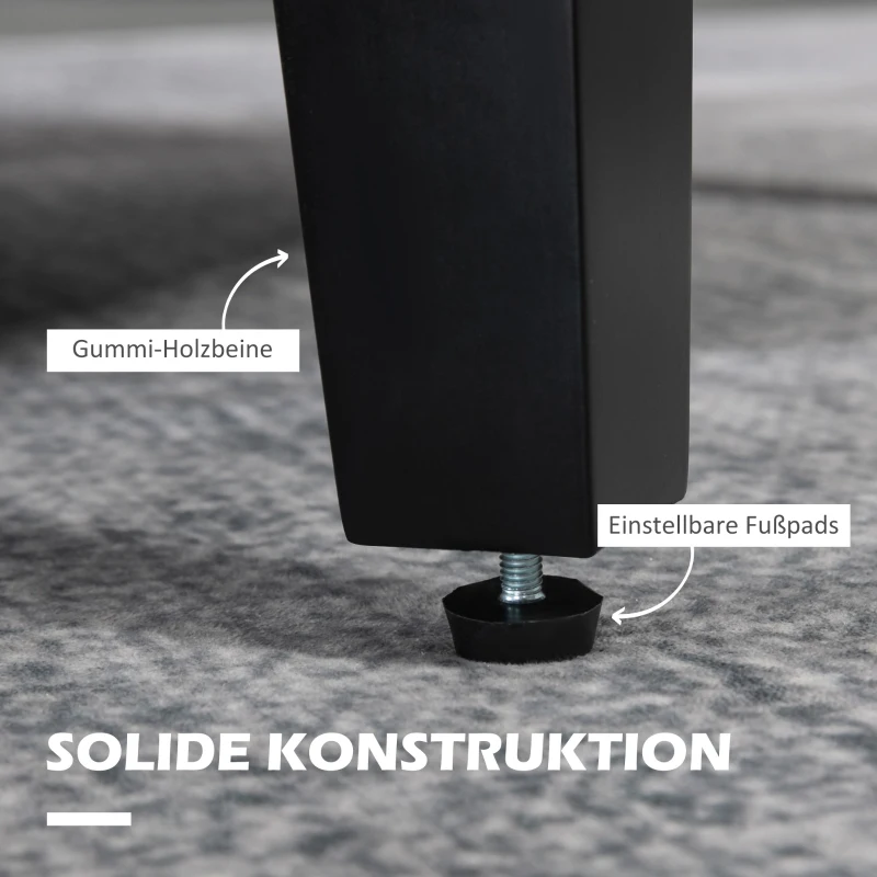 HOMCOM Einzelsessel, Relaxsessel, Polstersessel mit Holzfüßen, Stoff in Leinenoptik, 66 x 72 x 74 cm, Cremeweiß