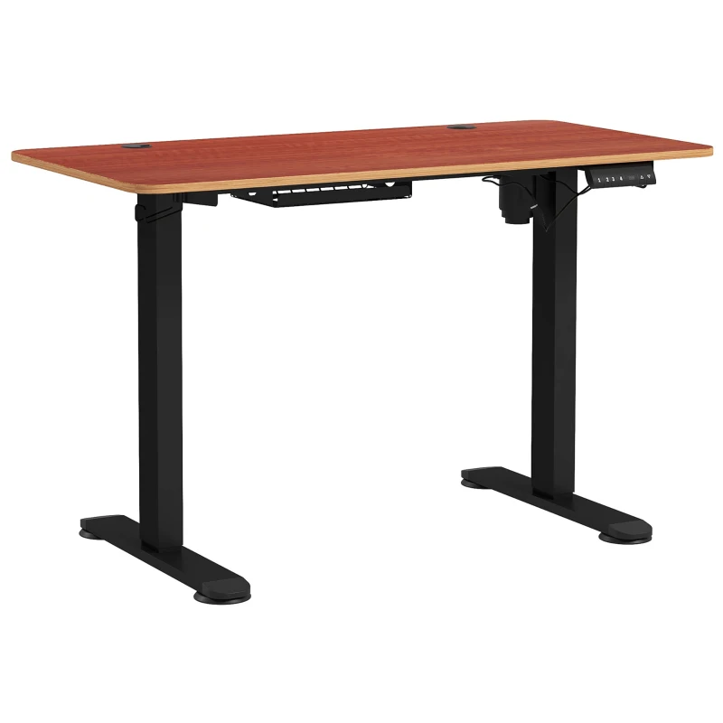 Vinsetto Bureau assis-debout électrique réglable en hauteur avec fonction mémoire, bureau réglable en hauteur 72-116 cm