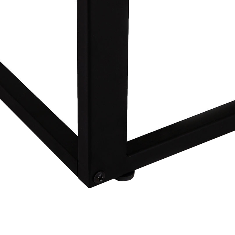 HOMCOM Mesita Auxiliar Pequeña Mesa para Sofá en Forma de C Estructura de Metal y Tablero de Madera MDF 40,6x50,8x64,2 cm Nogal