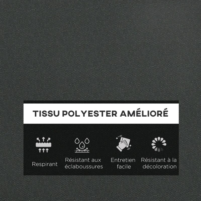 Outsunny Ensemble de 3 coussins d'extérieur pour banquette canapé, 1 coussin d'assise et 2 coussins de dossier, déhoussables