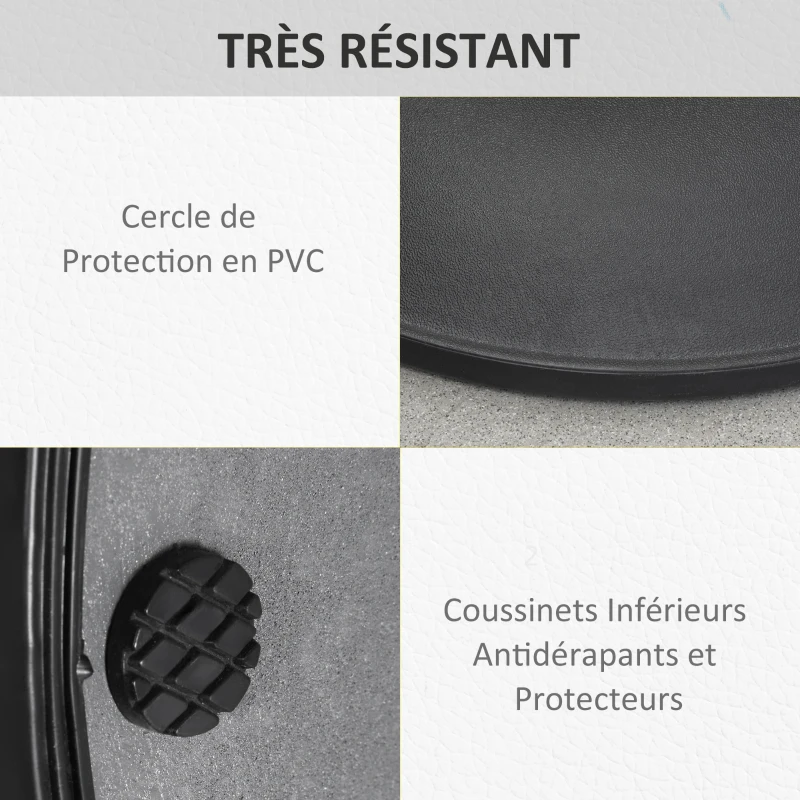 Outsunny Pied de Parasol Rond Base de lestage Parasol Ø 49 x 34,5H cm Poids Net 20 Kg Ciment PVC Noir