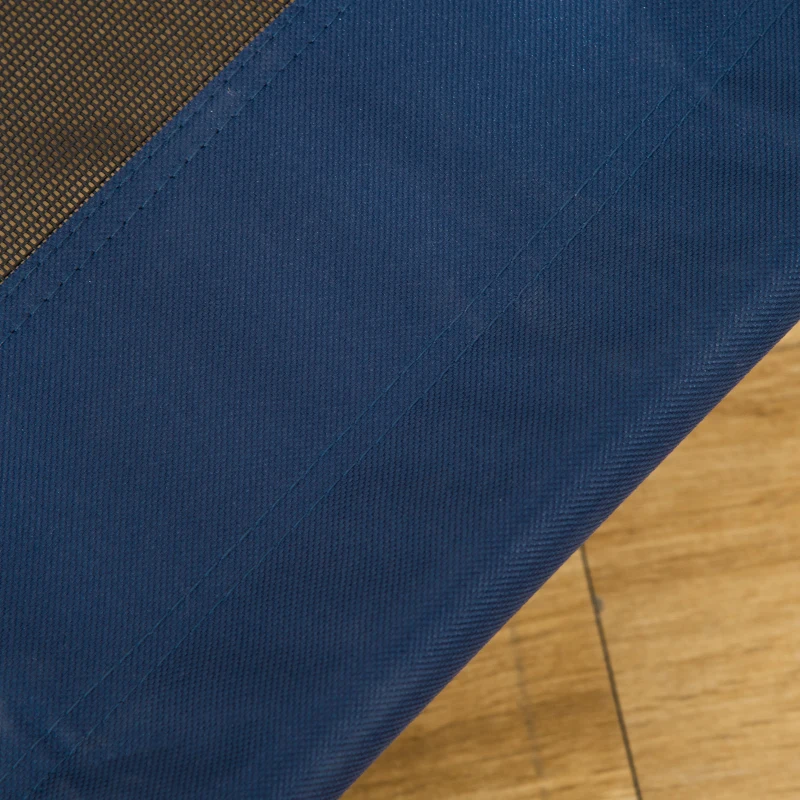 PawHut Hundebett Hundeliege Outdoor Katzenbett Haustierbett Schlafplatz Stahl 600D Oxford-Gewebe Blau 76 x 61 x 18 cm
