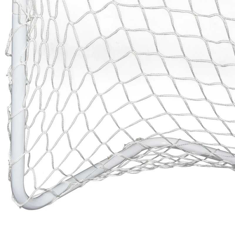 HOMCOM Set de 2 mini cages de football pour enfant - ballon, pompe, piquets inclus - 78L x 46l x 56H cm - métal blanc