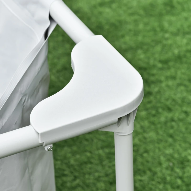 Outsunny Piscine Tubulaire Hors Sol rectangulaire Cadre en métal avec Filtre 252L x 152l x 65H cm Gris