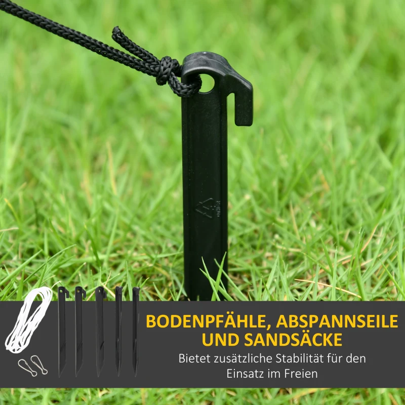 Outsunny Halloweendeko, Geisterhexe mit roten Augen, aufblasbar, LEDs, Outdoor-tauglich, 180 cm, Weiß(m-7)