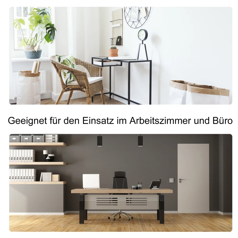 HOMCOM Druckertisch, Druckerständer, Bürowagen, Rollwagen Aktenschrank, Büroschrank mit Schubladen+Schrank, Spanlatte, Braun, 80 x 40 x 73 cm