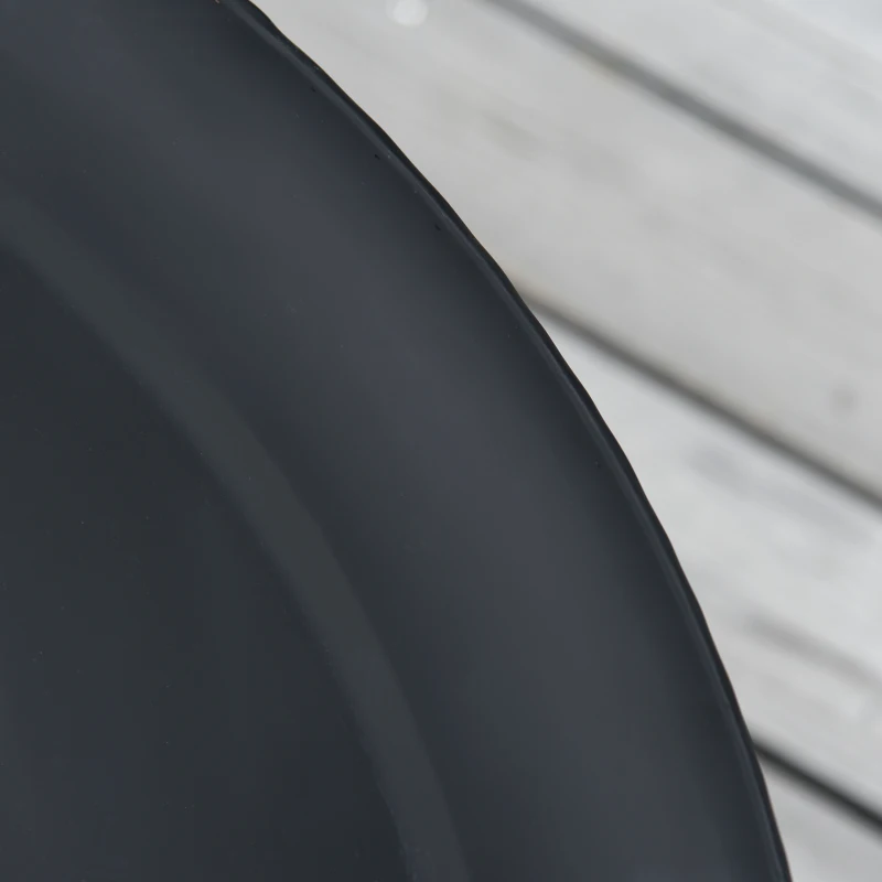 Outsunny Brasero cheminée Foyer extérieur Ø 75 x 55H cm Grille à Charbon + Cuisson Couvercle tisonnier métal Noir