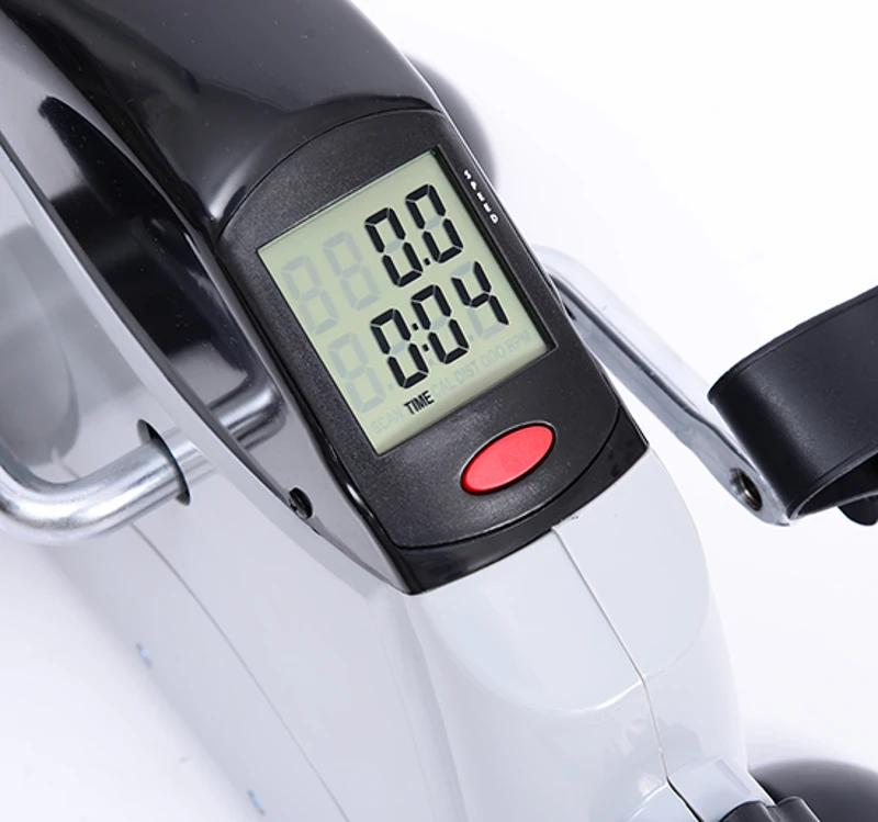 Homcom Mini Vélo d'Appartement Jambes et Bras Gris 41 x 19,5 x 32 cm