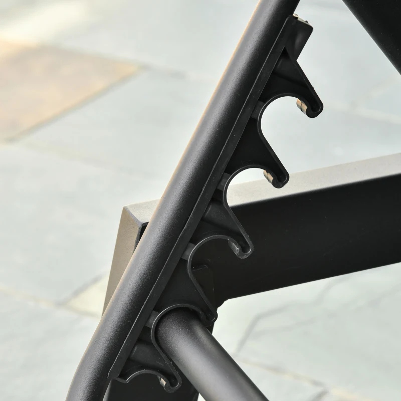 Outsunny Tumbona de Jardín de Aluminio Tumbona Exterior con Respaldo Reclinable en 5 Posiciones Carga 120 kg 169x65x102 cm Verde