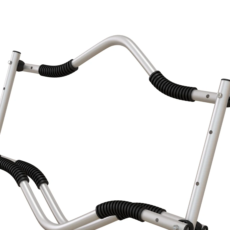 SPORTNOW Kajakwagen, Aluminium Transportkarre, 82x25,4x77,5 cm, Silber Gelb