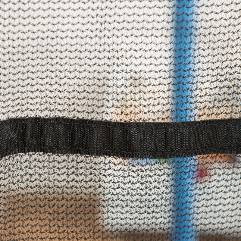 HOMCOM Kindertrampolin, mit Sicherheitsnetz, Randabdeckung, Stahlrahmen, bis 50 kg, 3-10 Jahre, blau, Ø163,5 x 163 cm