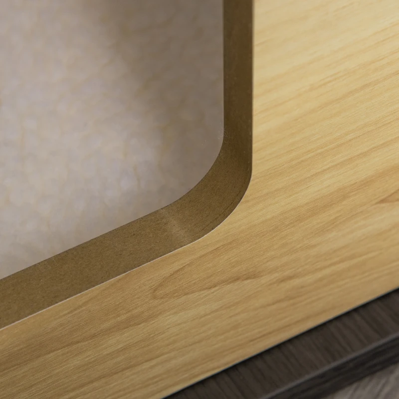 PawHut Caseta de Madera para Perros Casa para Perros Cojín Desenfundable Lavable y 3 Ventilaciones 60x40x59,2 cm Roble y Marrón