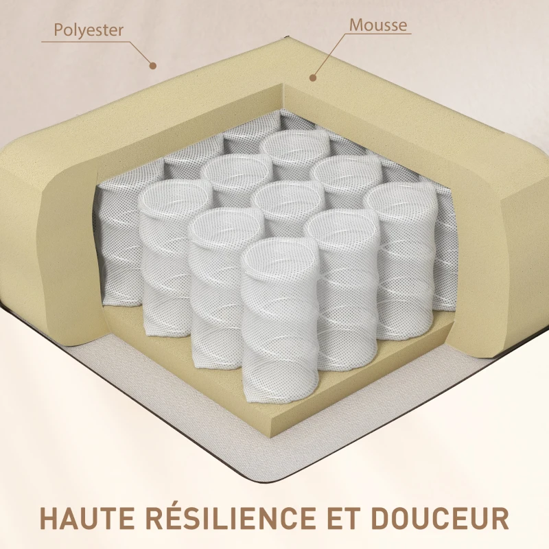 HOMCOM Fauteuil Relax Électrique Fauteuil Massant Inclinable avec Tablette, Poches latérales et Télécommande pour Salon et Chambre- en Microfibre Beige